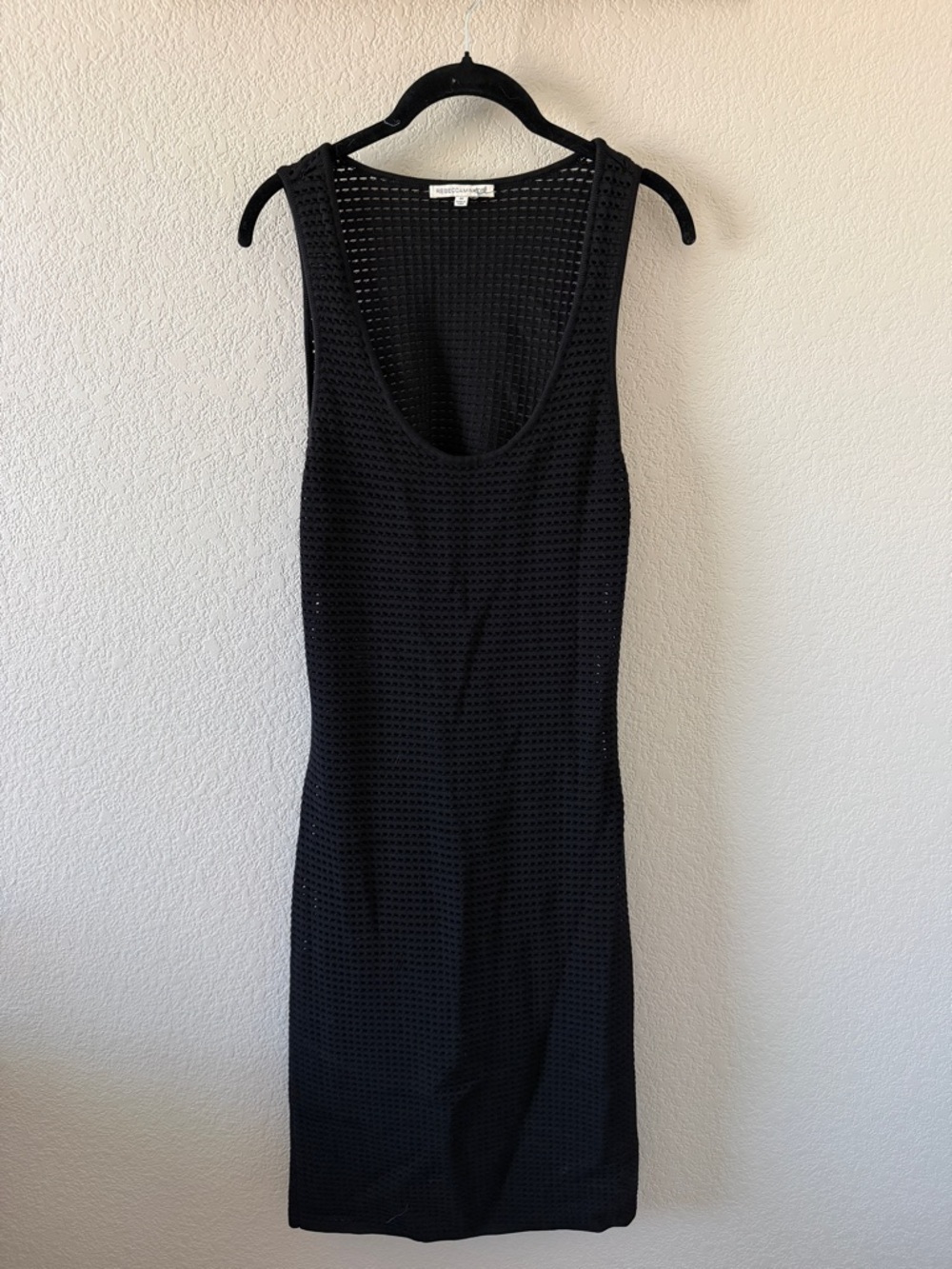 Rebecca Minkoff Black Sleeveless Knit Midi Dress